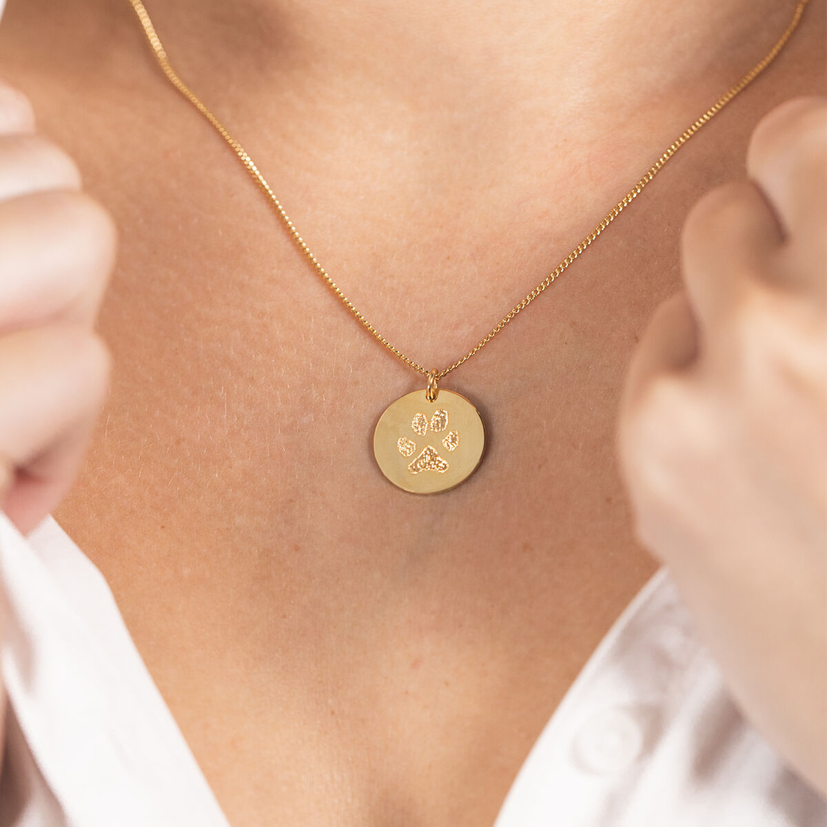 Sada Parel voorspelling Paw Print Coin Necklace kopen | Vedder & Vedder