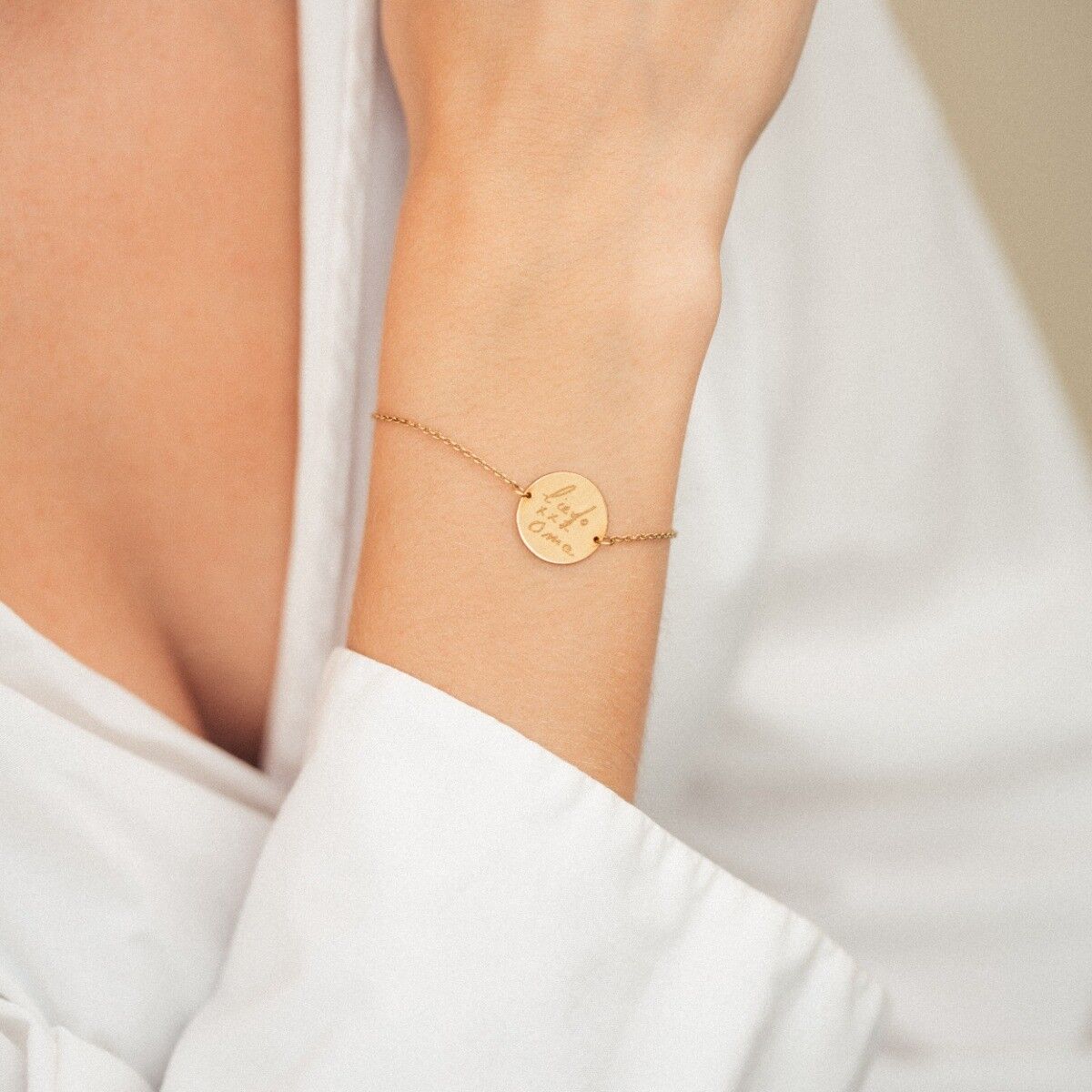 Eigenes Design Münze Armband Gold