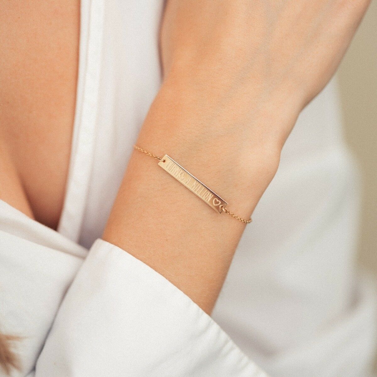 Handwritten Bar Bracelet