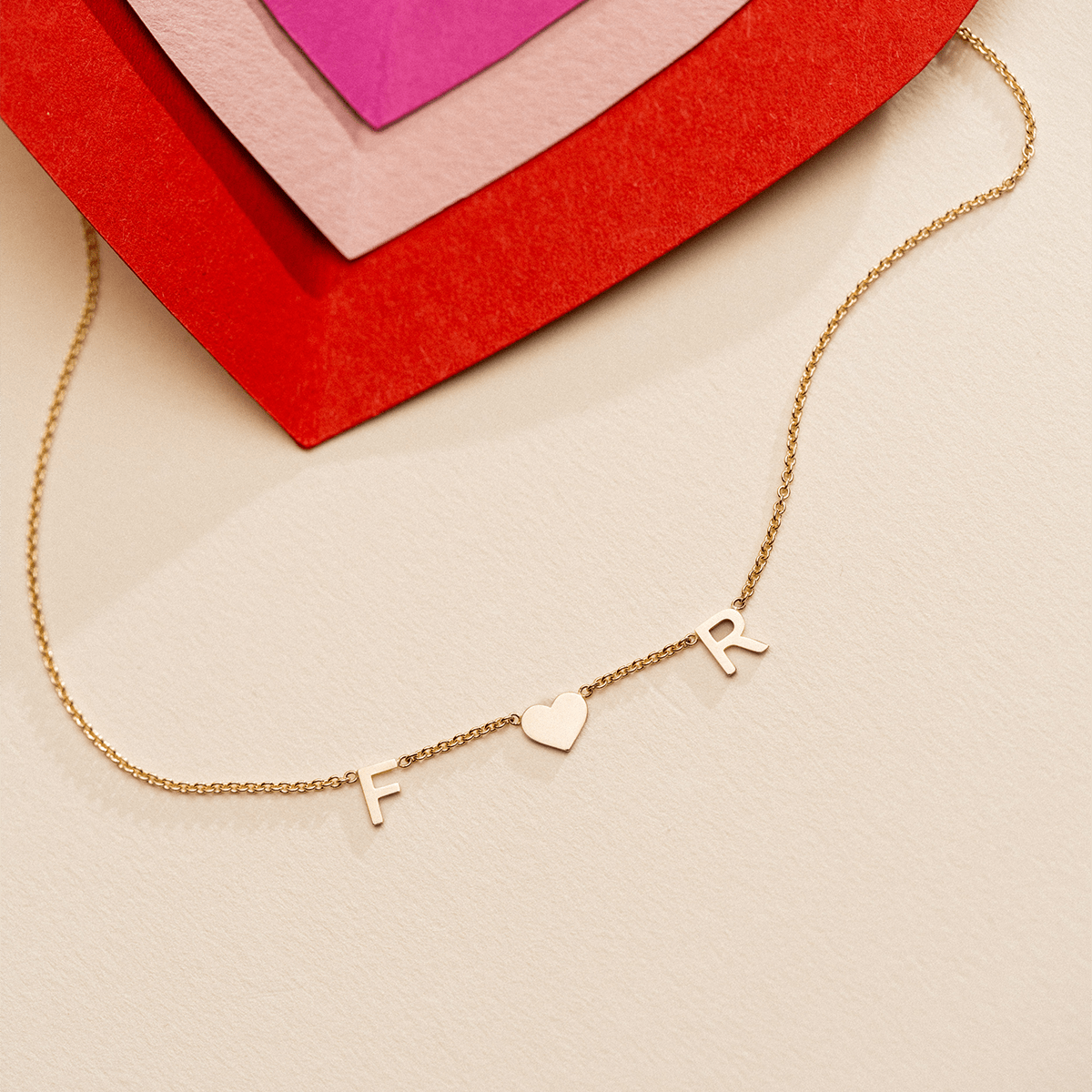 Letters + Heart Ketting