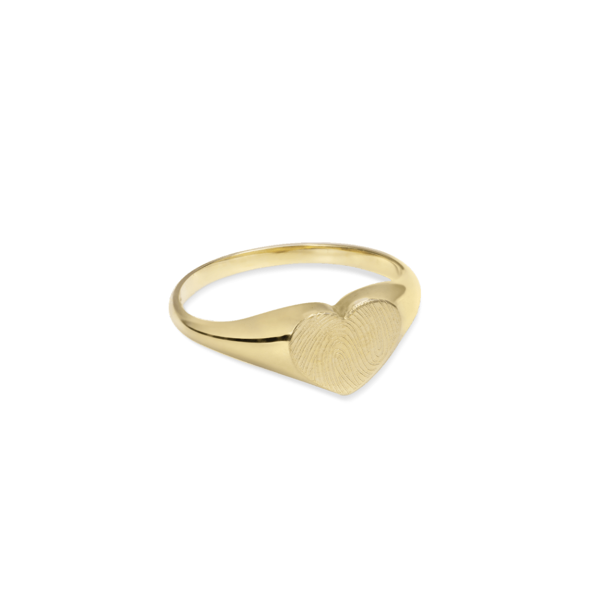 Fingerprint Heart Signet Ring