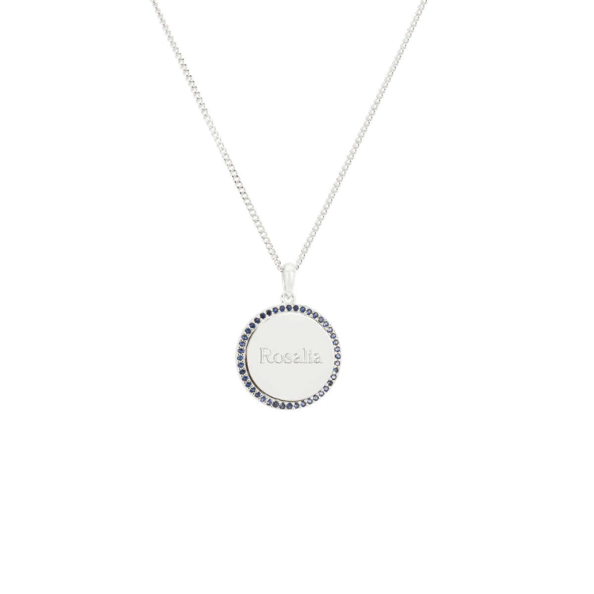 Pavé Birthstone Coin Necklace