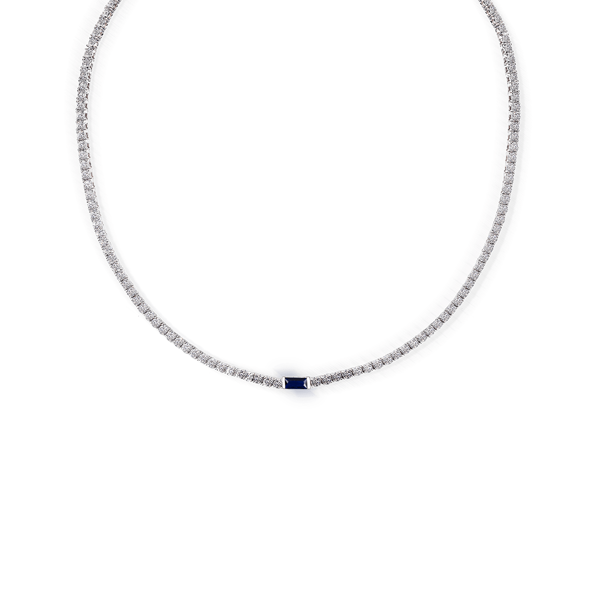 Tennis Single Birthstone Necklace