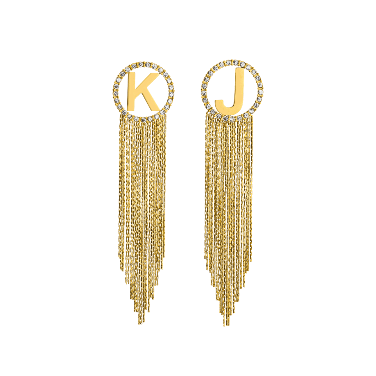 Serena Sparkle Letter Earrings