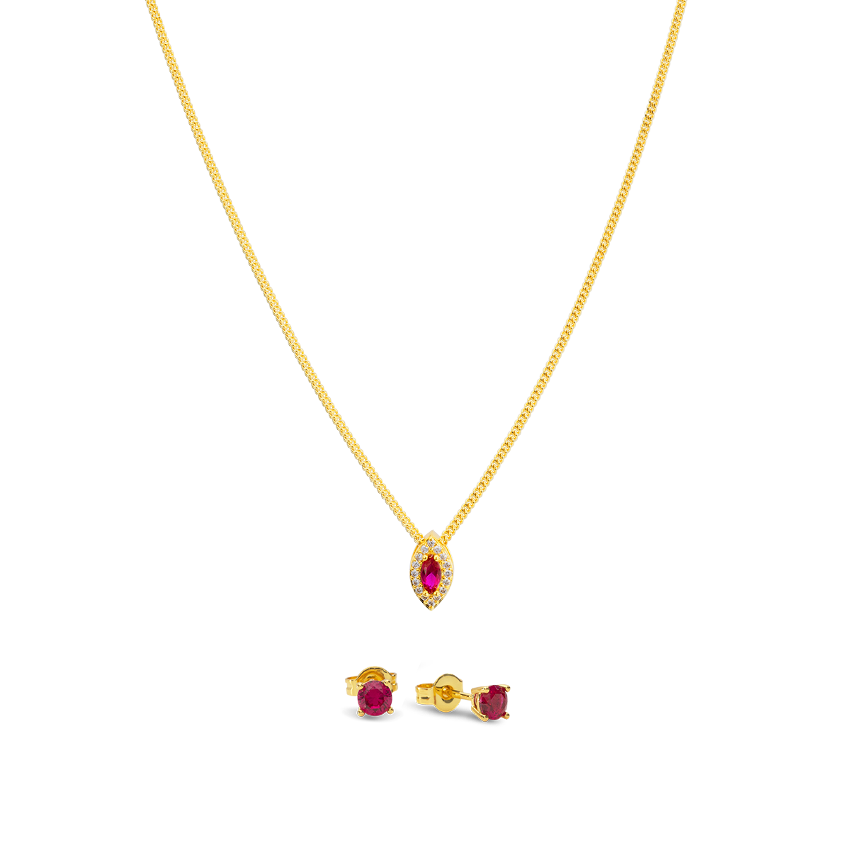 Birthstone Marquise Ohrstecker Set