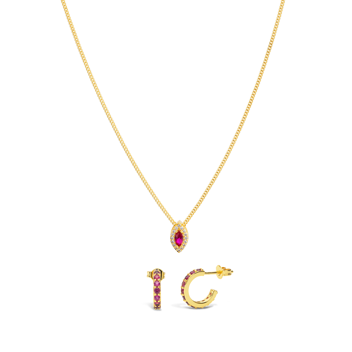 Birthstone Marquise Earring Set