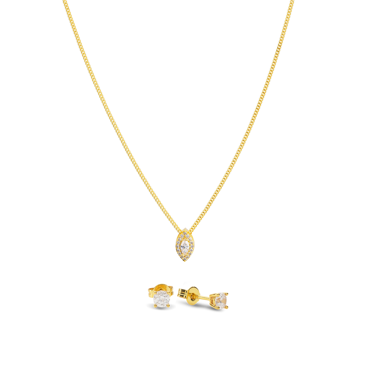 Birthstone Marquise Ohrstecker Set