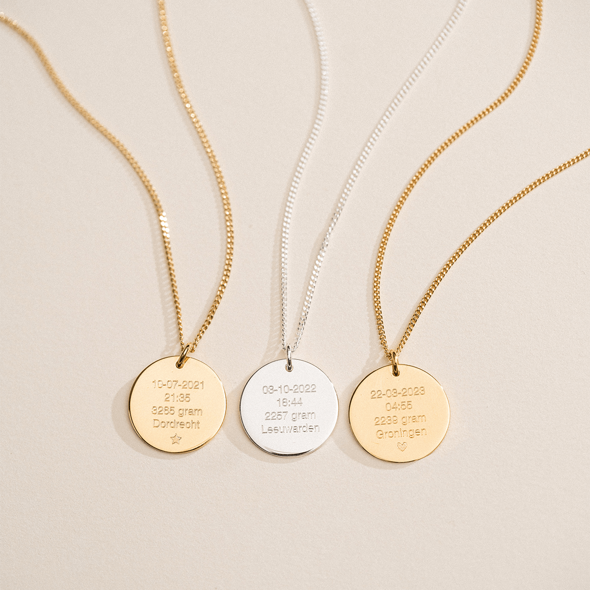 Birth Name Coin Necklace