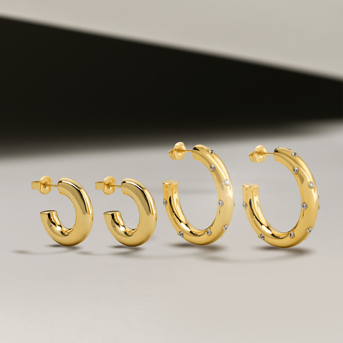 Fierce Sparkle Hoops Set