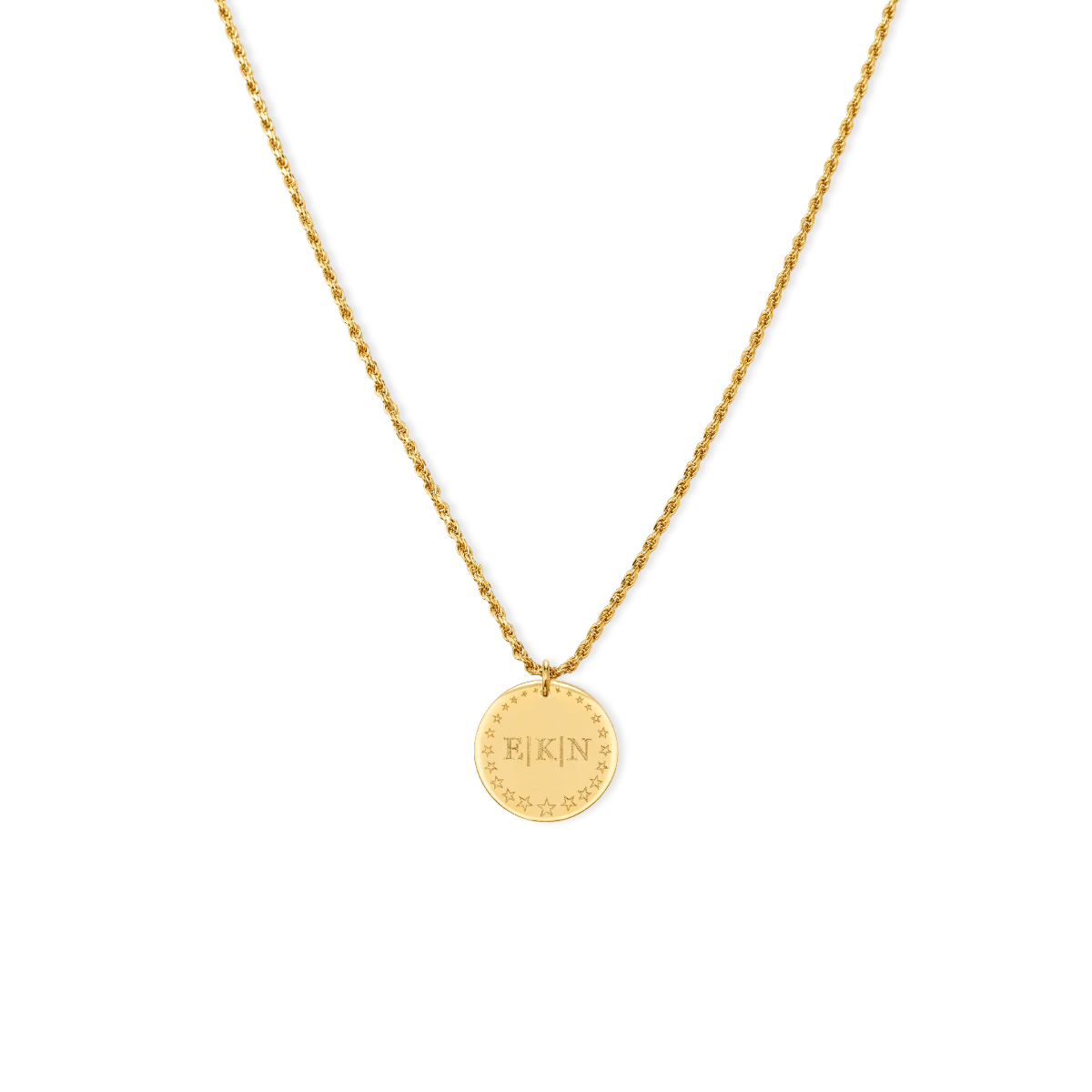 Star Initial Coin Necklace