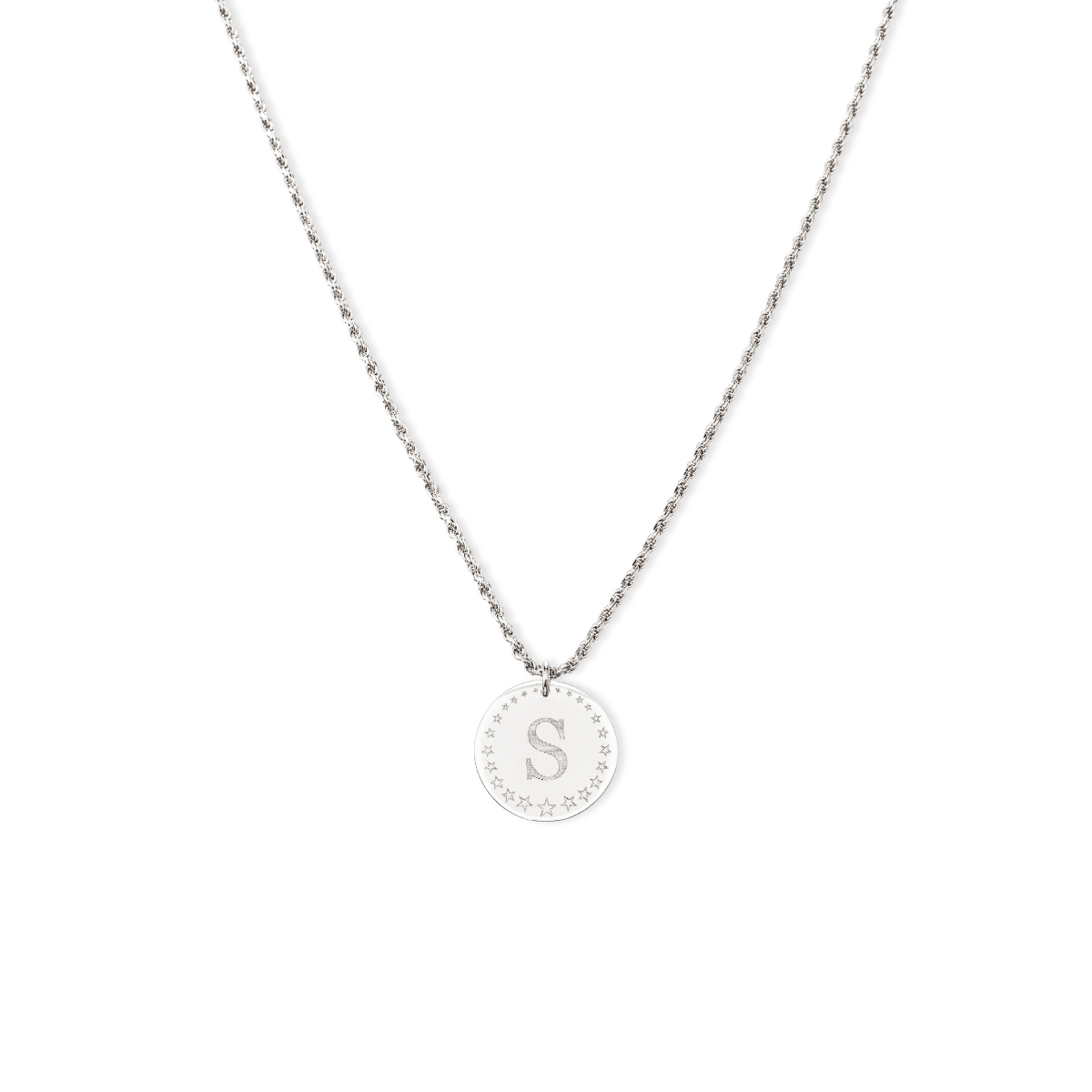 Star Initial Coin Necklace