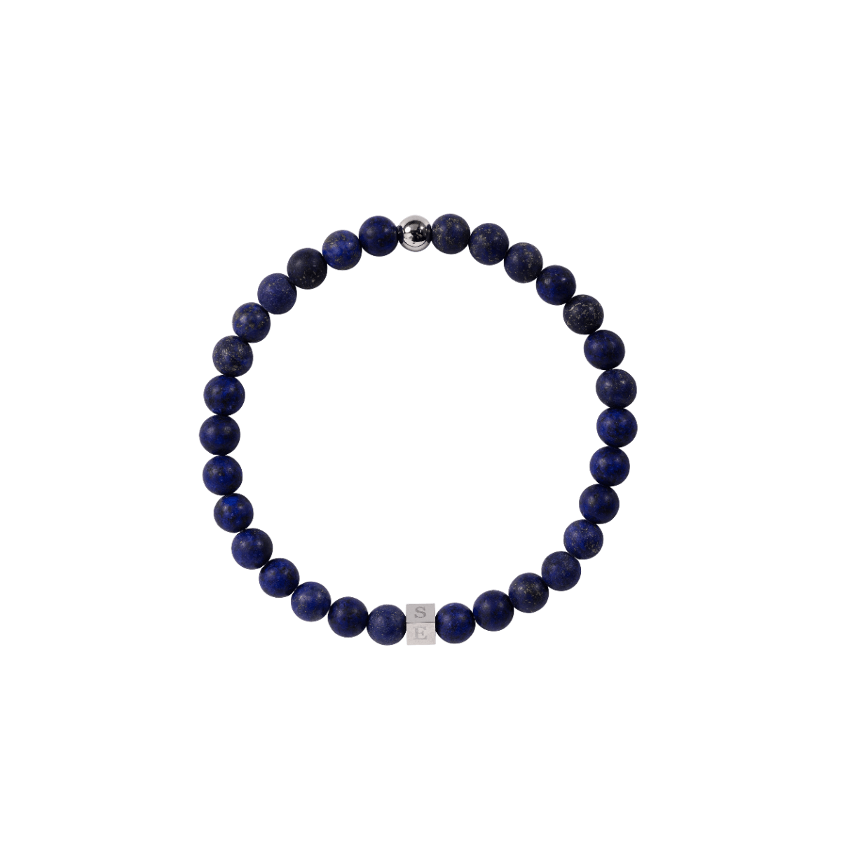 Men Beaded Initial Bracelet