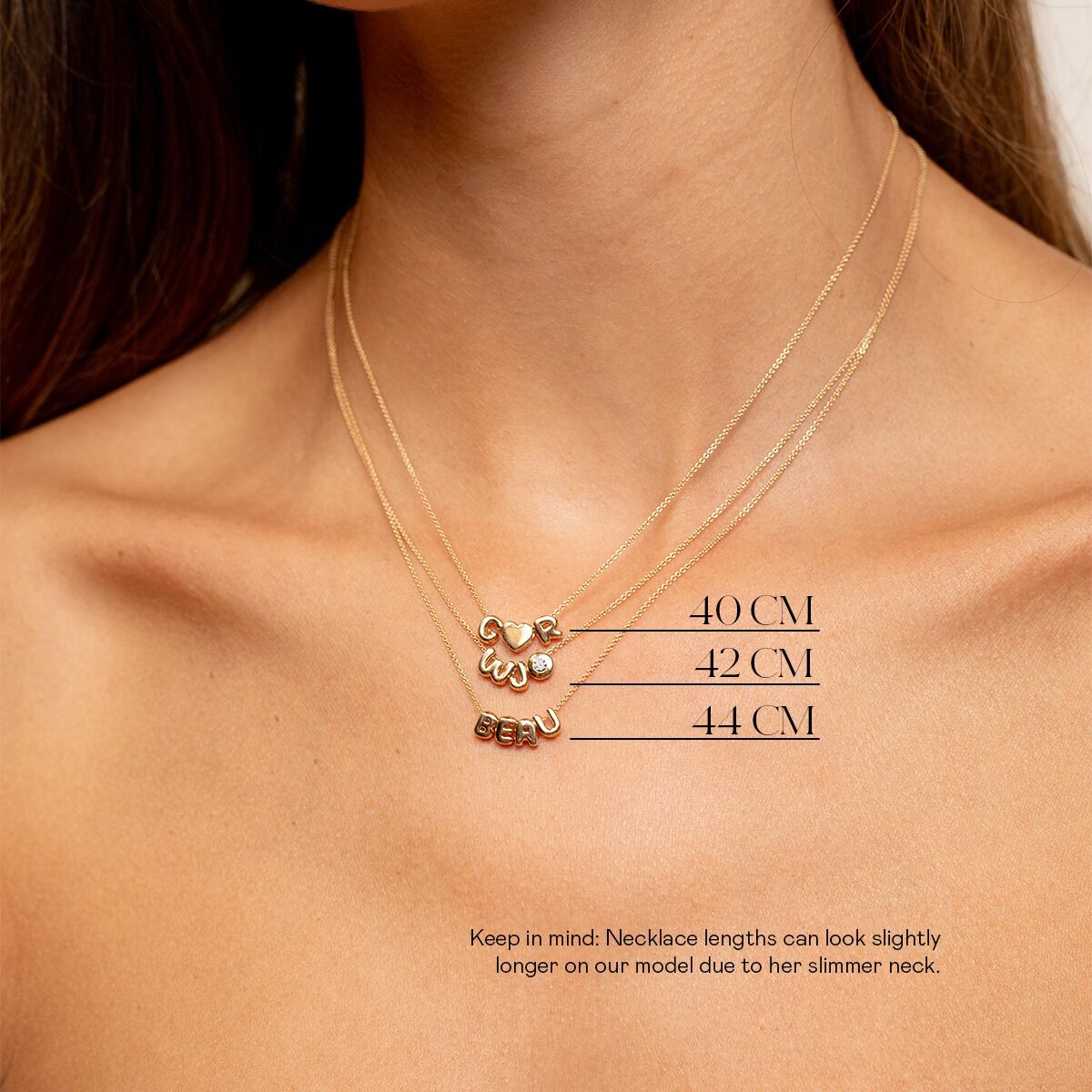 Solid Gold Initial Ketting