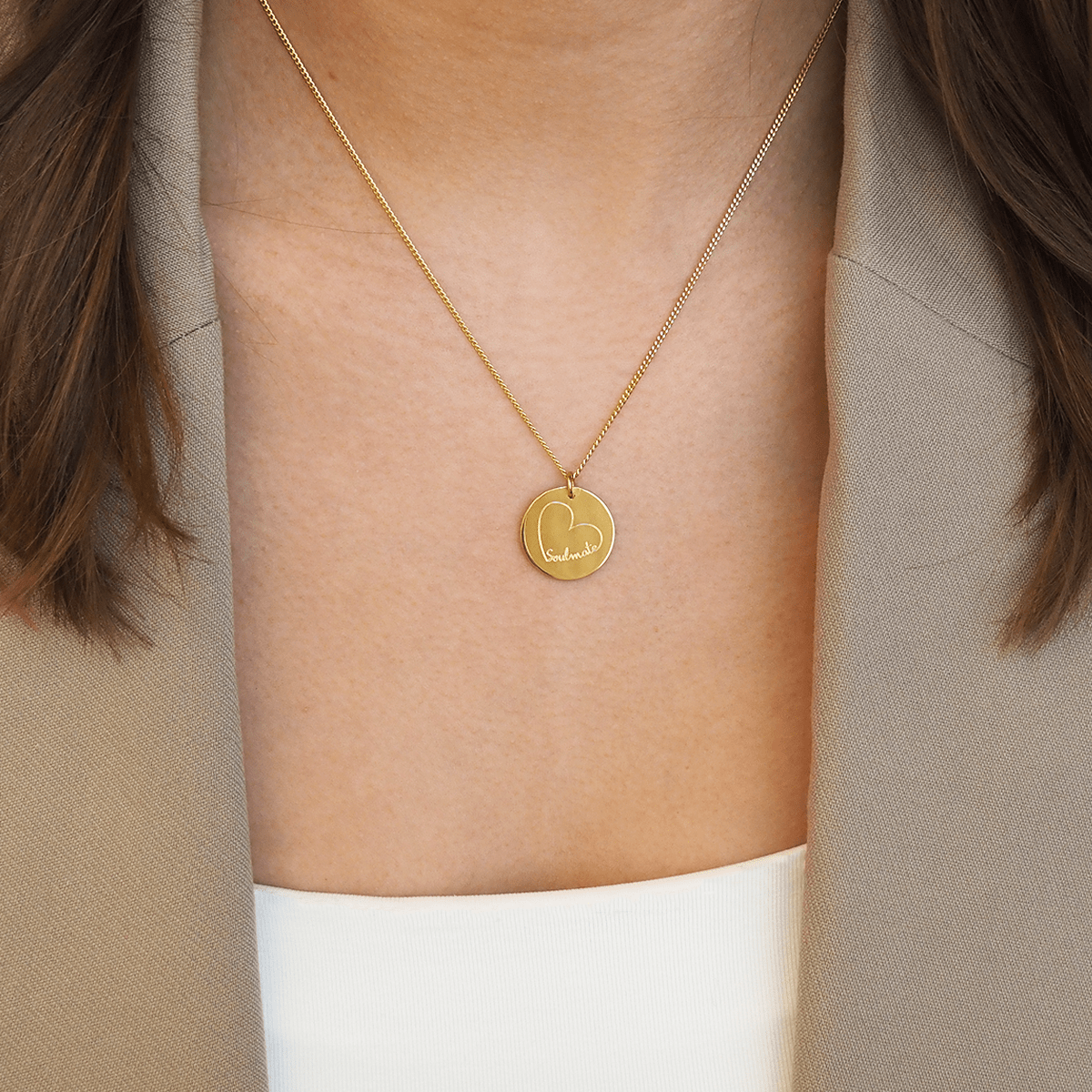 SS23 Soulmate Initial Coin Necklace