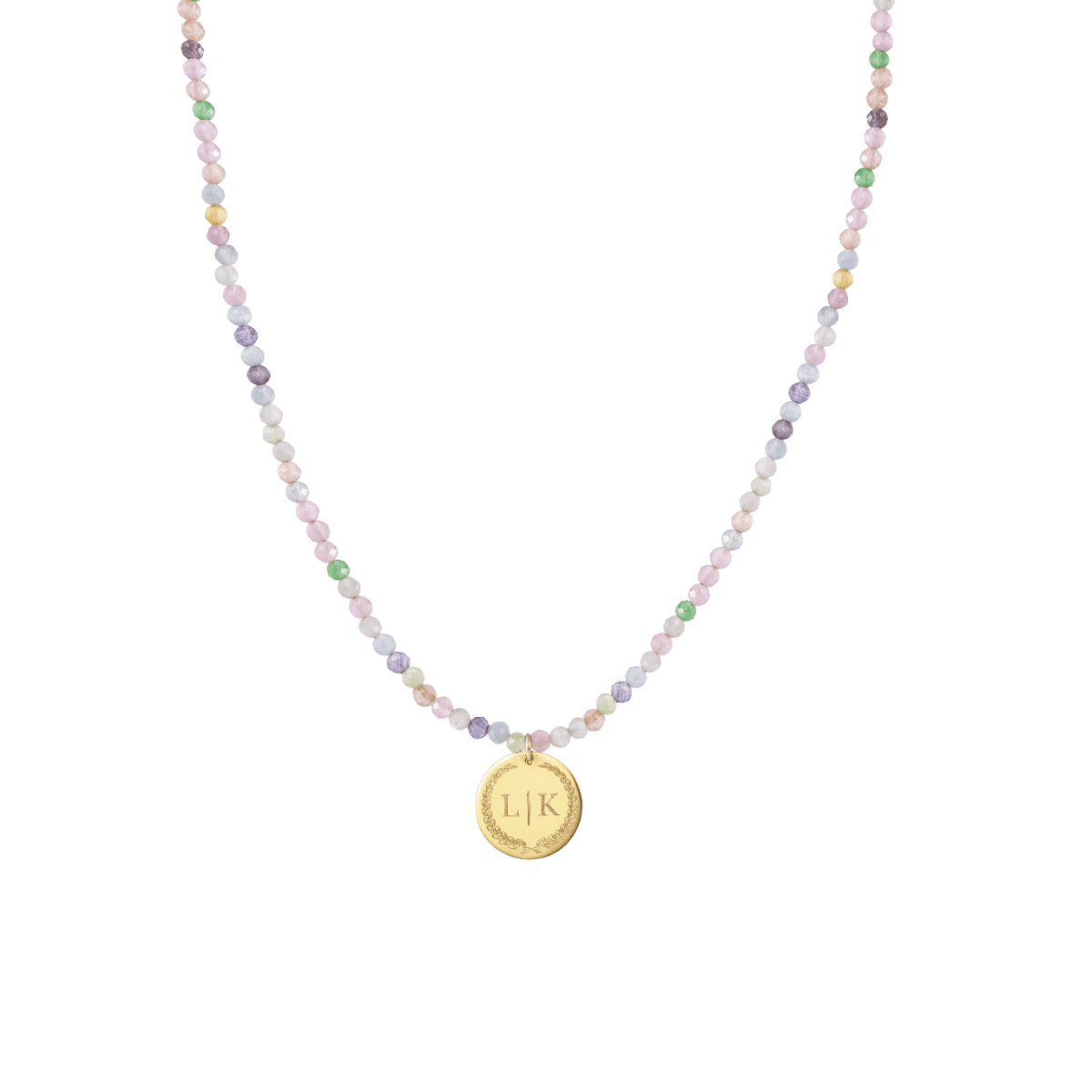 Sparkle Beaded Coin Necklace