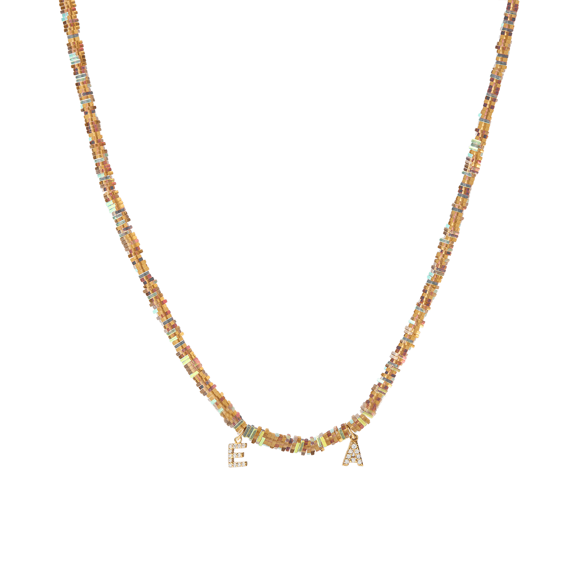 Sparkle Beaded Letter Ketting