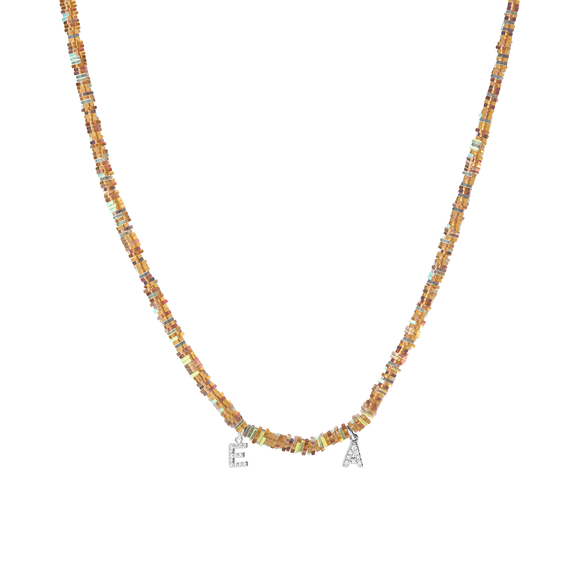 Sparkle Beaded Letter Ketting