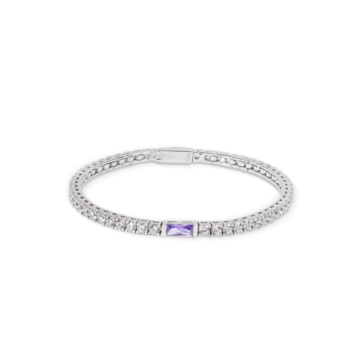 Tennis Single Birthstone Bracelet