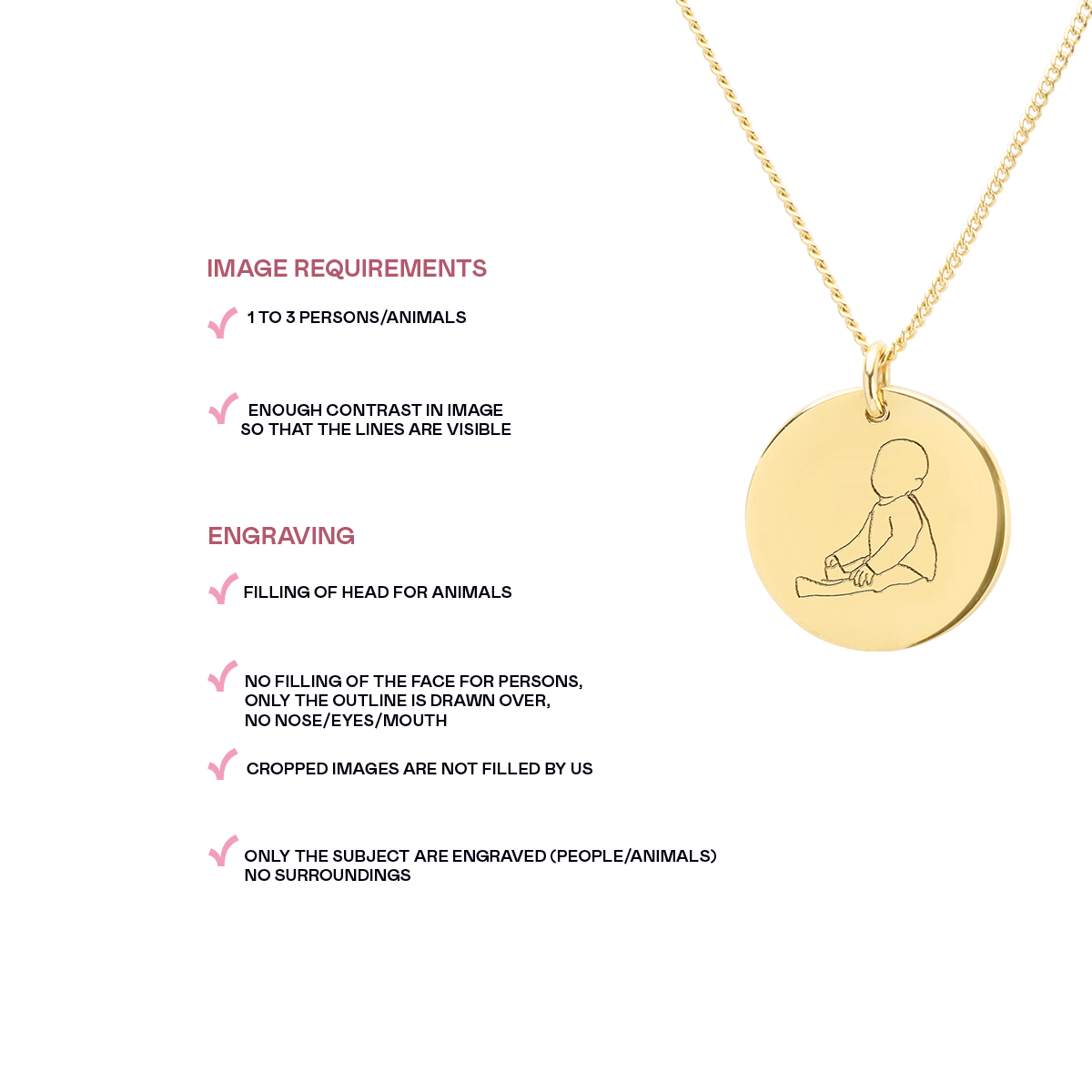 Photo Line Coin Necklace