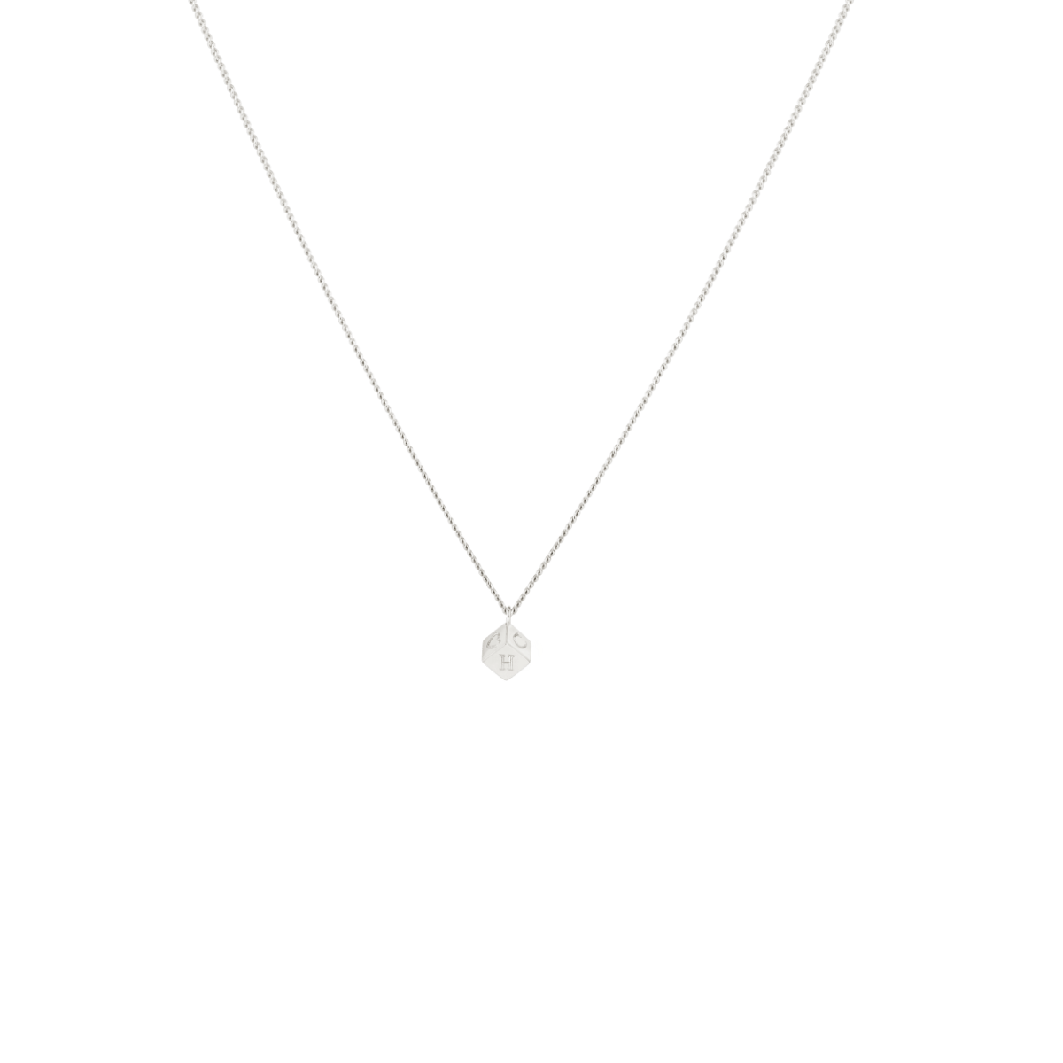 Men Cube Initial Necklace