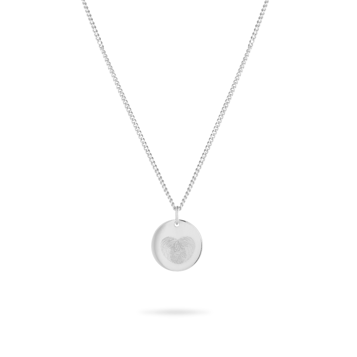 Fingerprint Coin Necklace