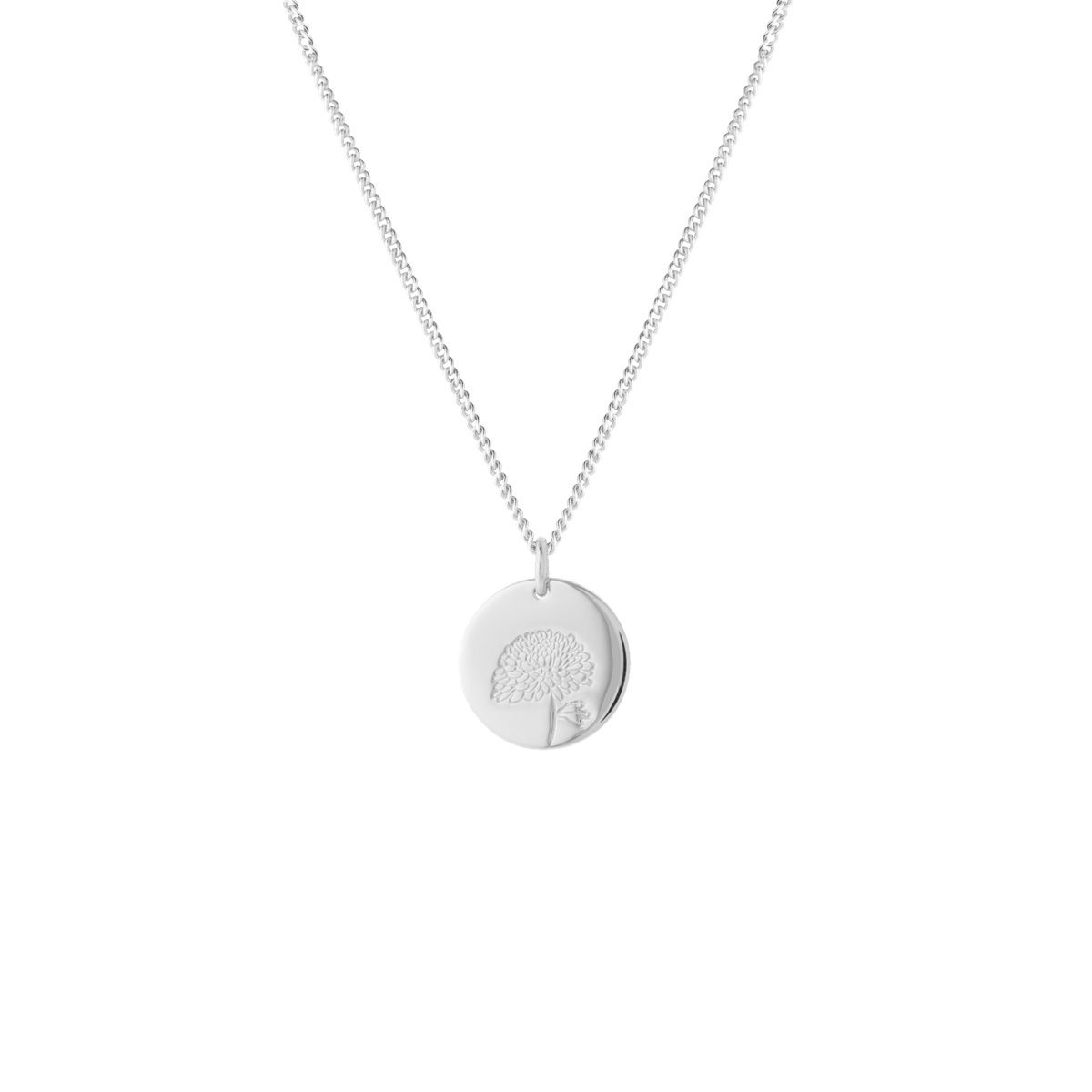 Birthflower Coin Necklace