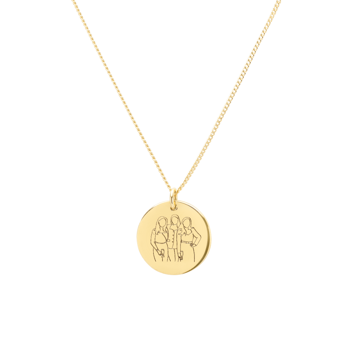 Photo Line Coin Necklace