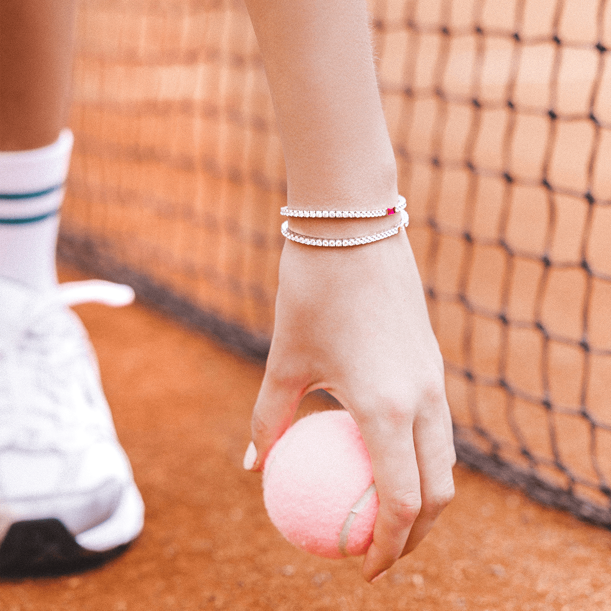 Tennis Single Birthstone Bracelet