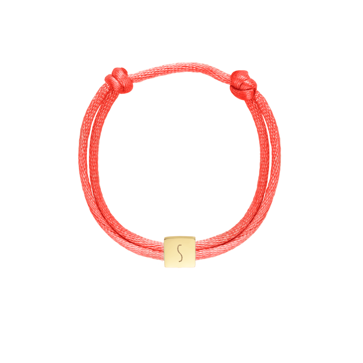 Kids Initial Cube Cord Bracelet