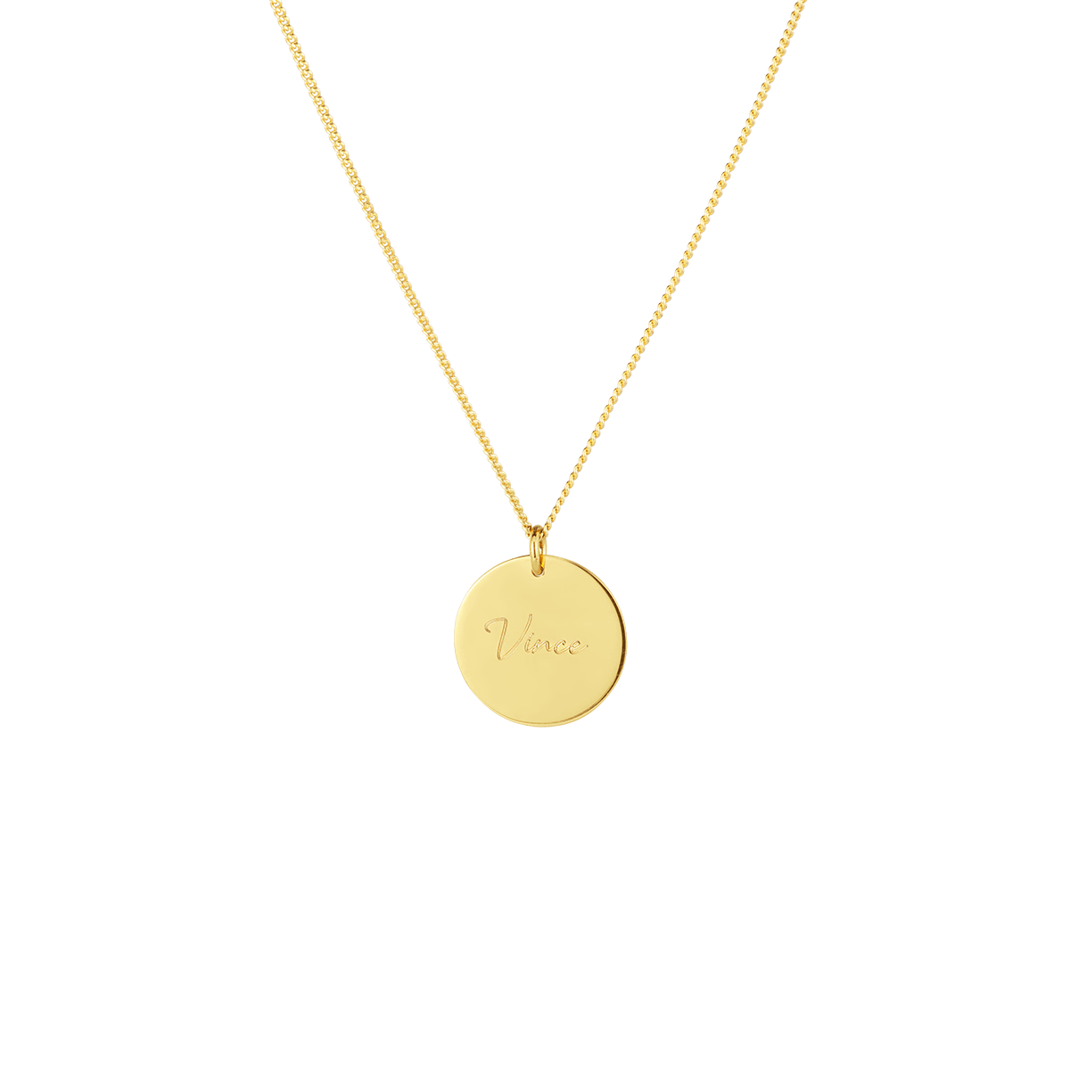 Birth Name Coin Necklace