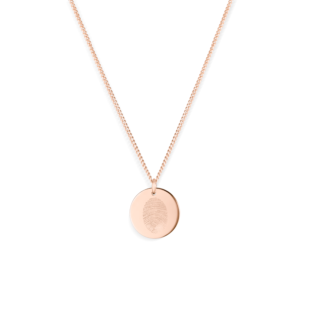 Fingerprint Coin Necklace