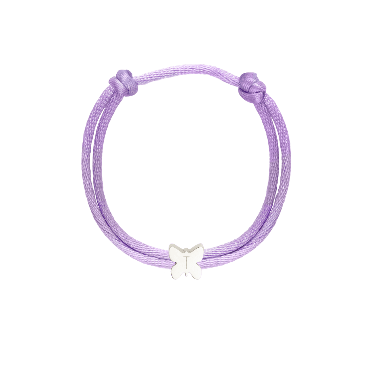 Kids Initial Butterfly Cord Bracelet