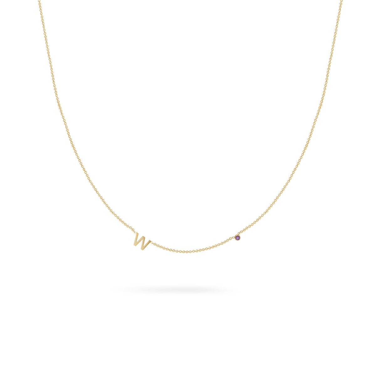 Kids Letter + Birthstone Kette