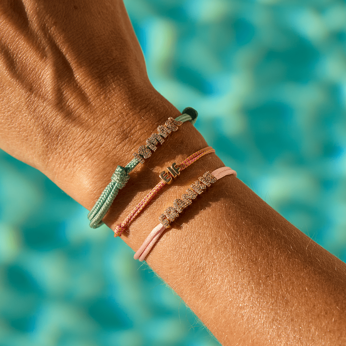 Bold Letter Cord Armband