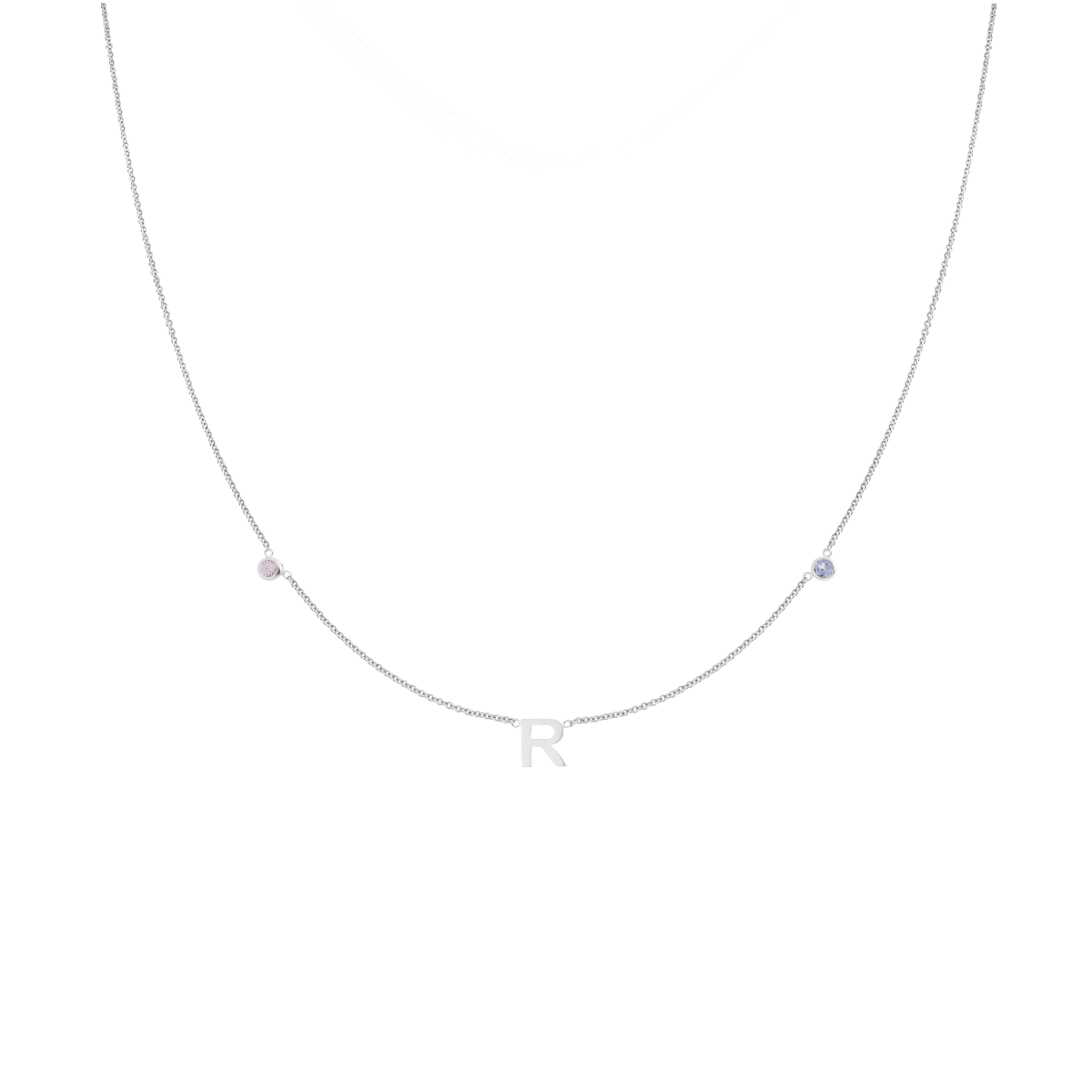 Kids Letter + Birthstone Necklace