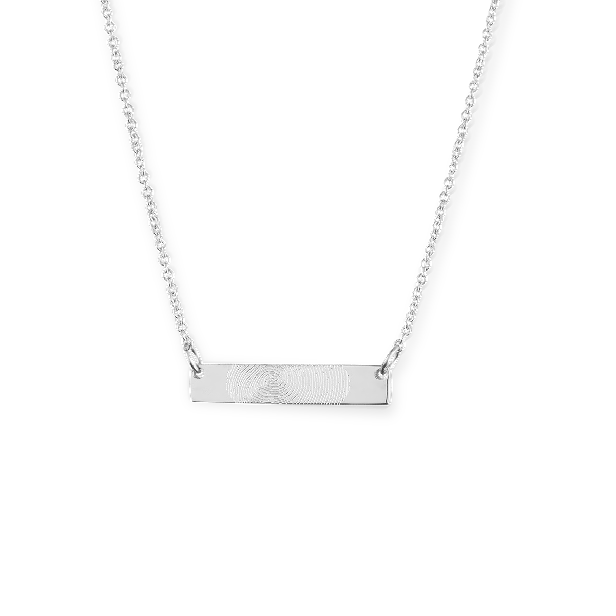 Kids Fingerprint Bar Necklace