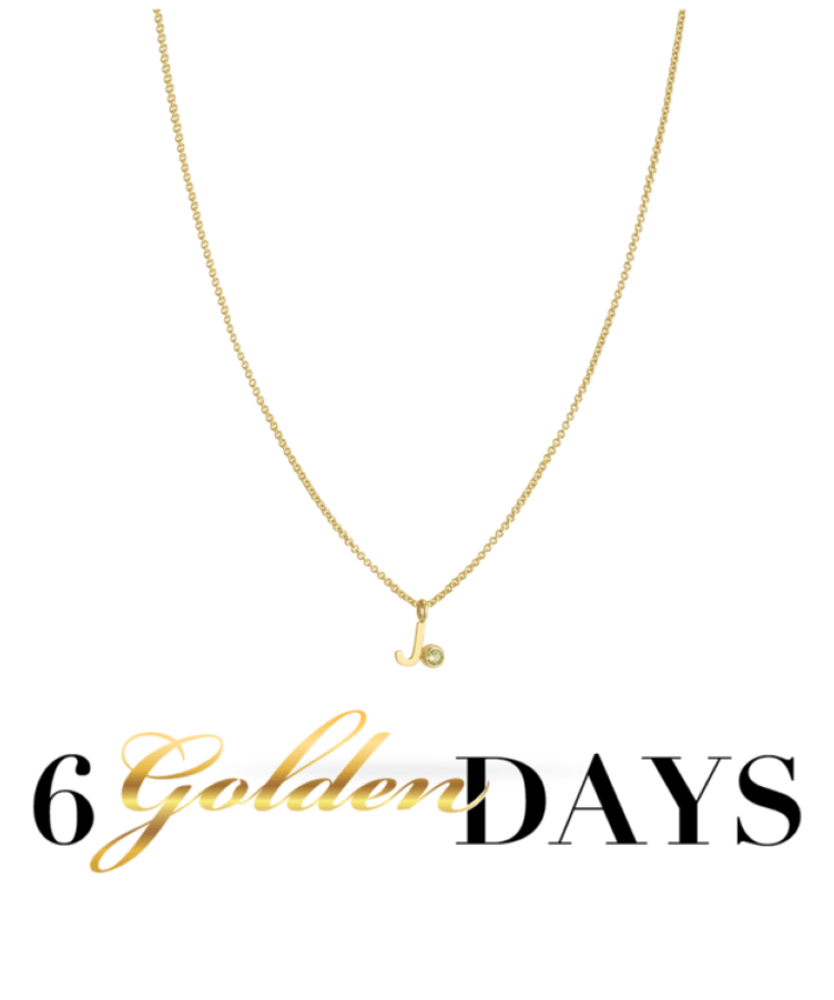 Einzelbuchstabe Geburtsstein Kette