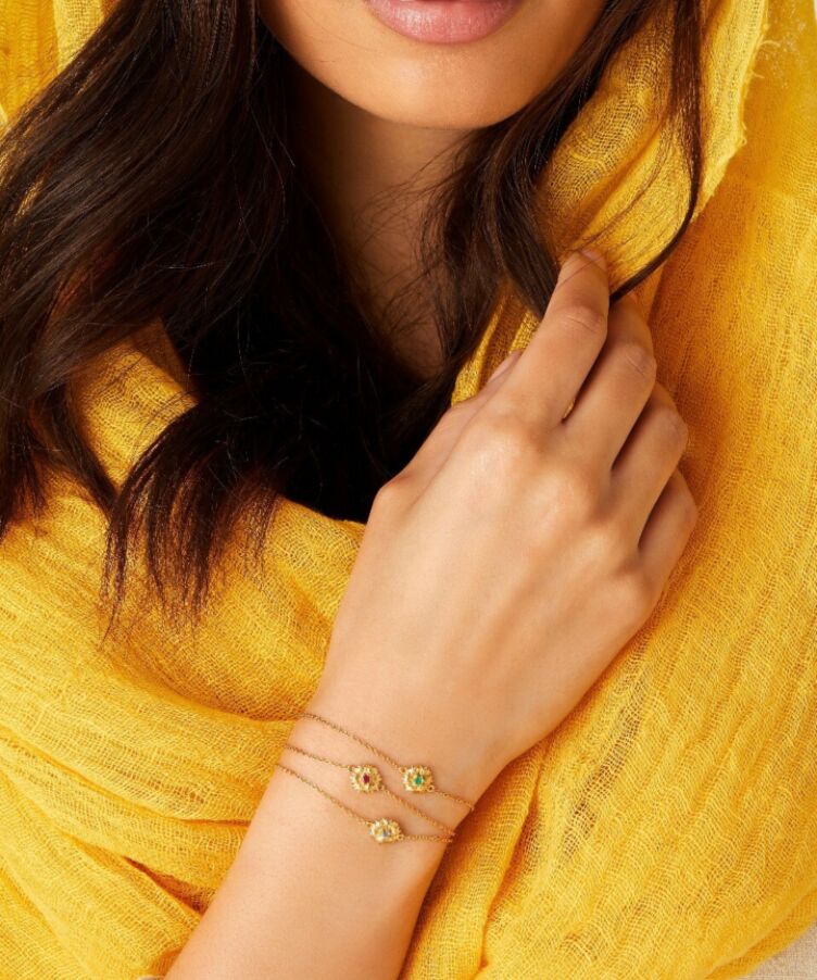 Malala Birthstone Cornflower Armband