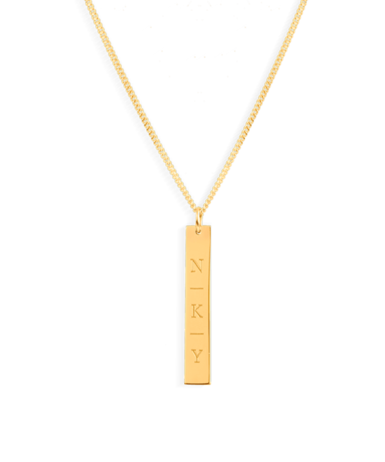 Benny Bar Initial Necklace