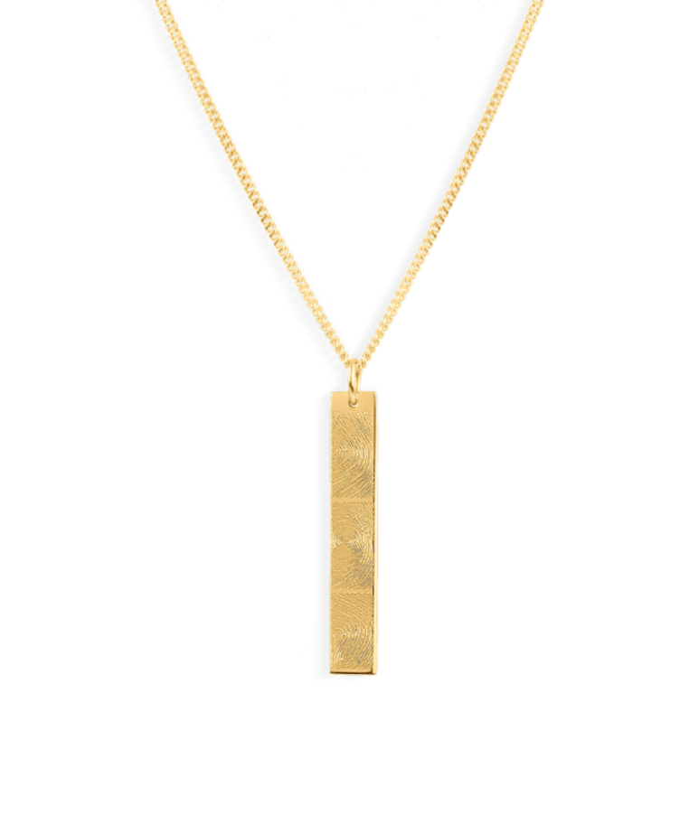 Men Bar Initial Necklace