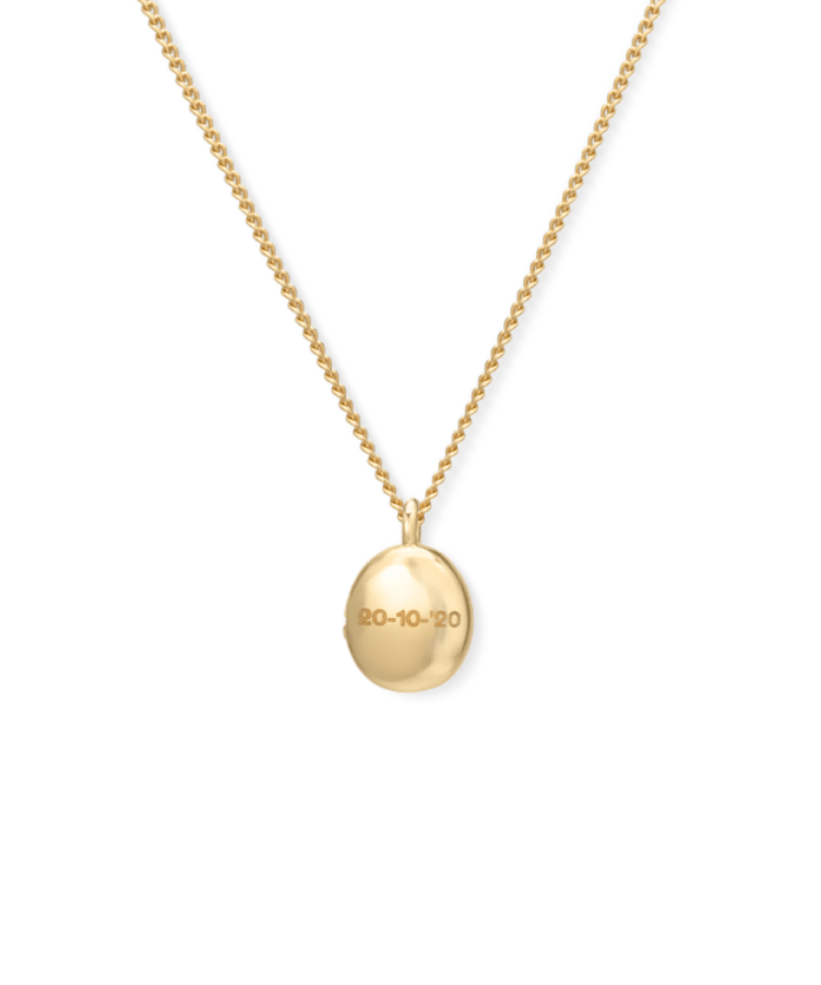 Ash Oval Fingerprint Ketting