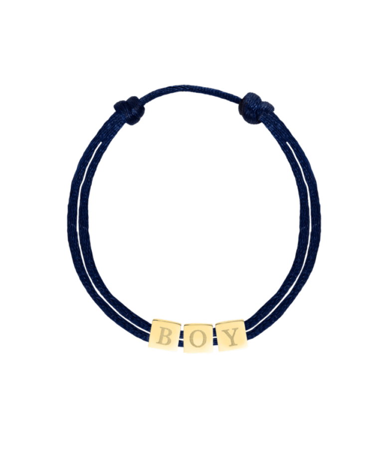 Men Gender Reveal Cube Cord Bracelet