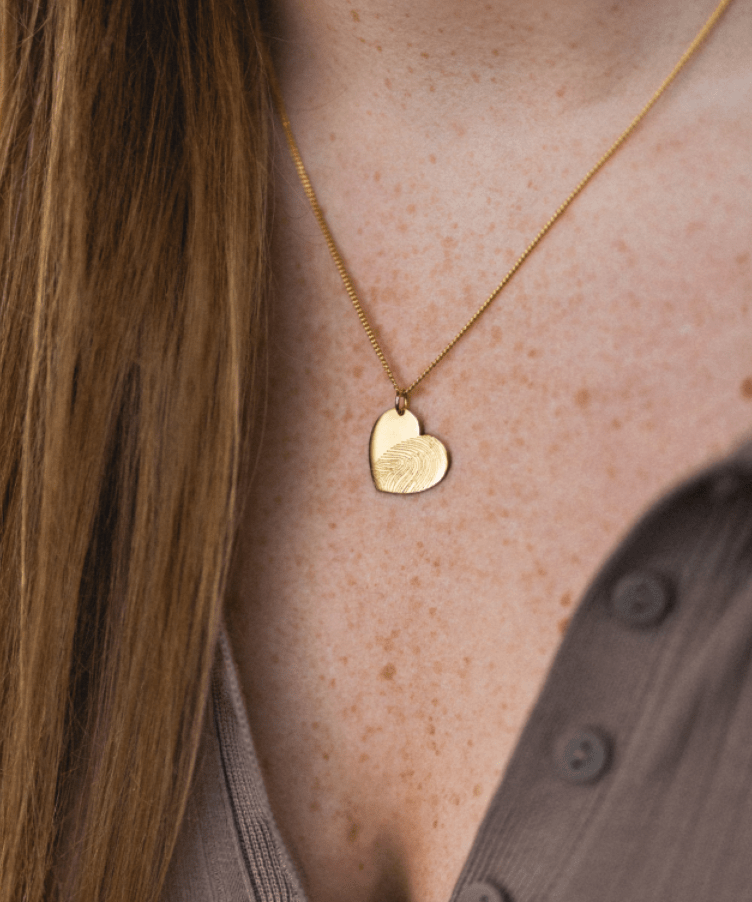 Fingerprint Heart Ketting