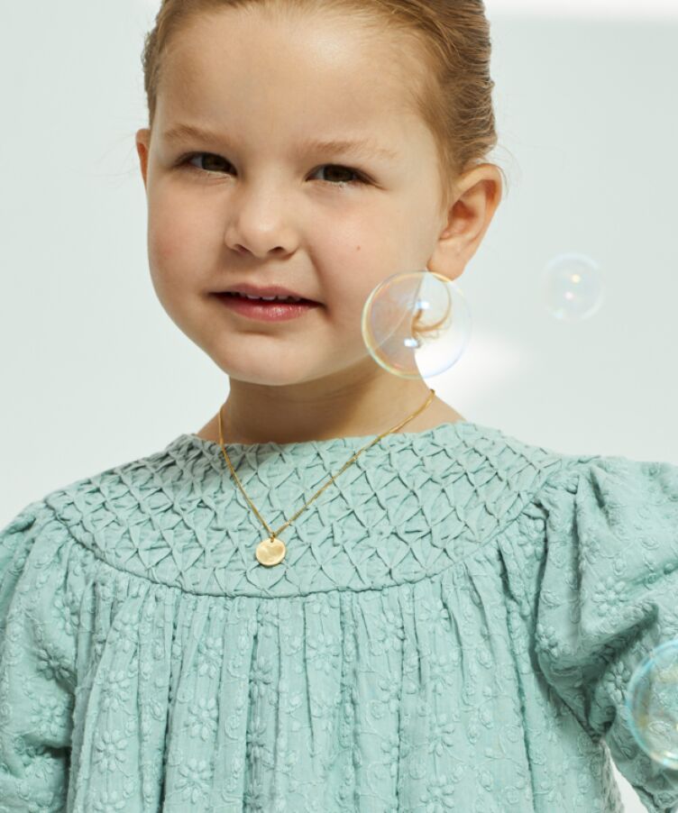 Kids Fingerprint Coin Necklace