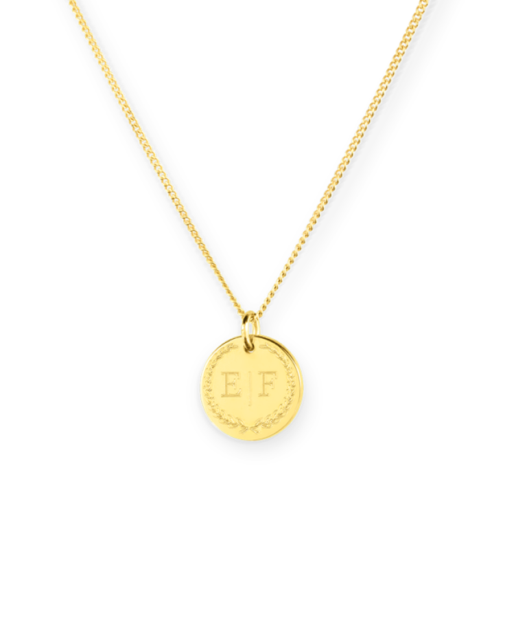 Kids Initial Coin Ketting