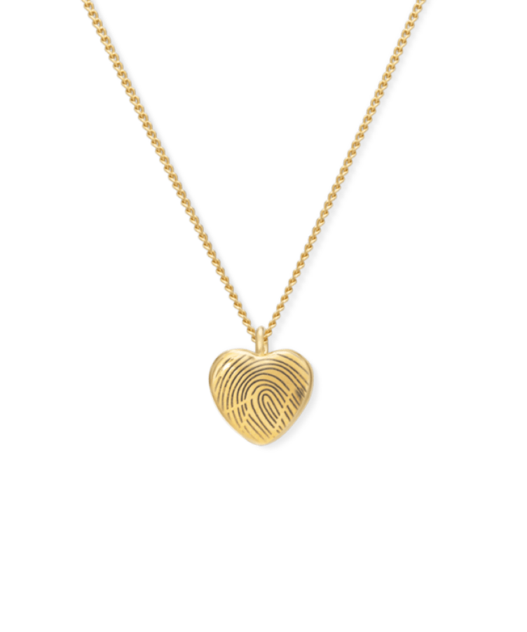 Ash Heart Fingerprint Necklace