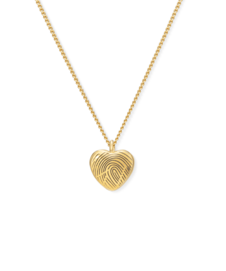 Ash Heart Fingerprint Ketting