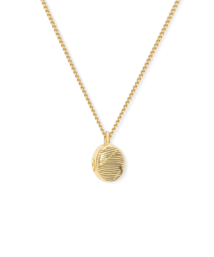 Ash Oval Fingerprint Ketting