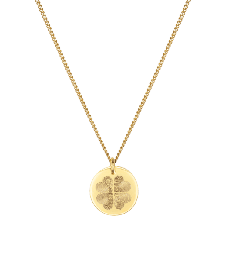 Family Fingerprint Coin Kette