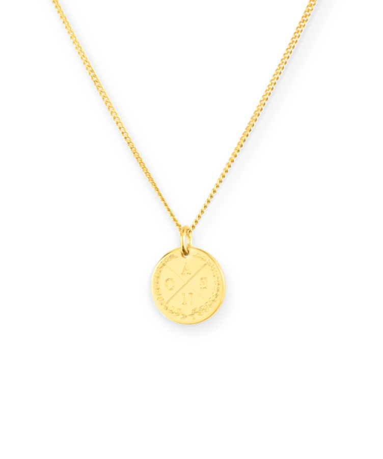 Kids Initial Coin Necklace